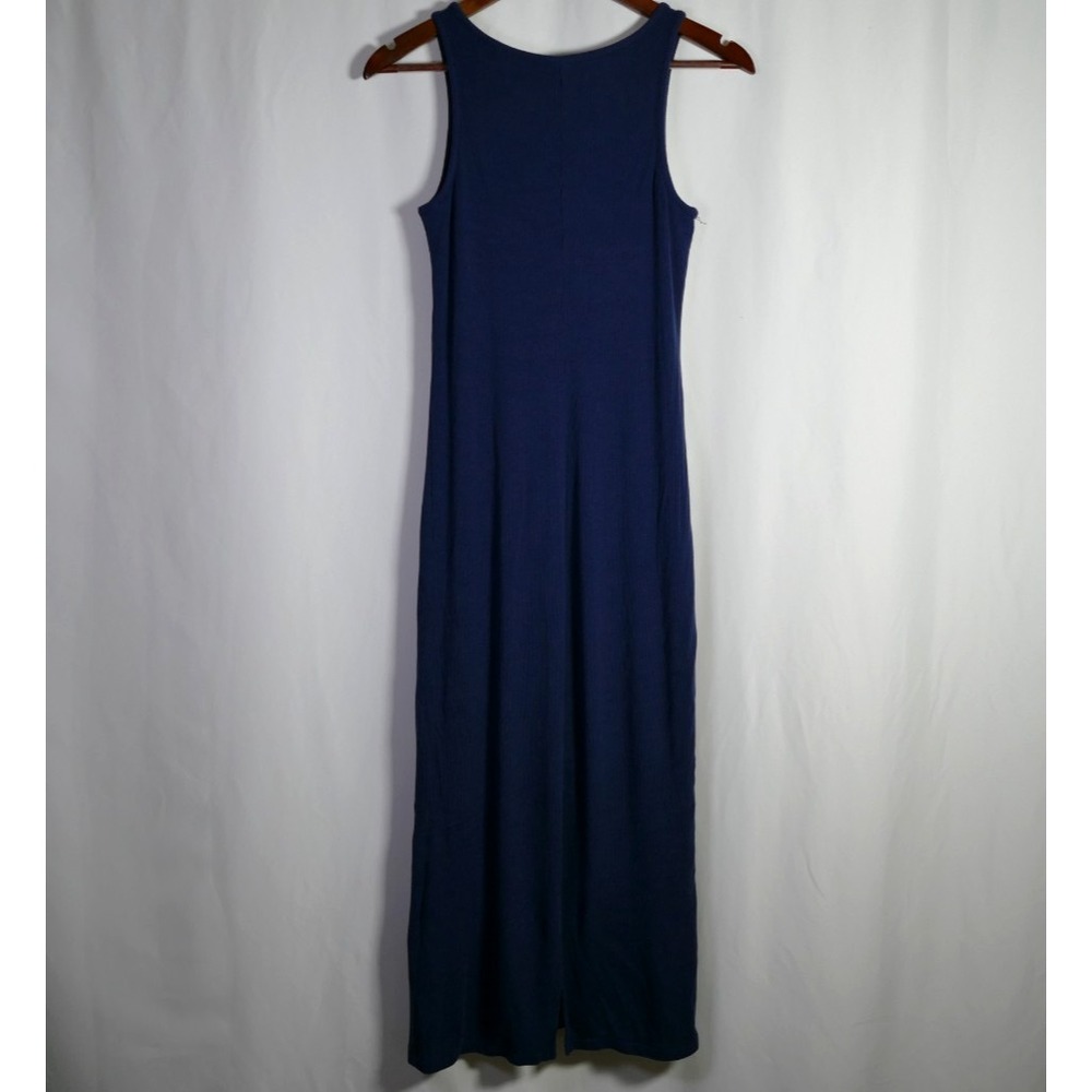Quince Womens Tencel Rib Knit Sleeveless Midi Tank Dress Size M Bodycon Travel - Picture 2 of 13